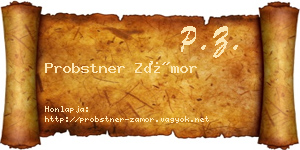 Probstner Zámor névjegykártya